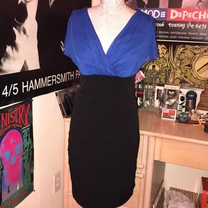 Black and blue dress